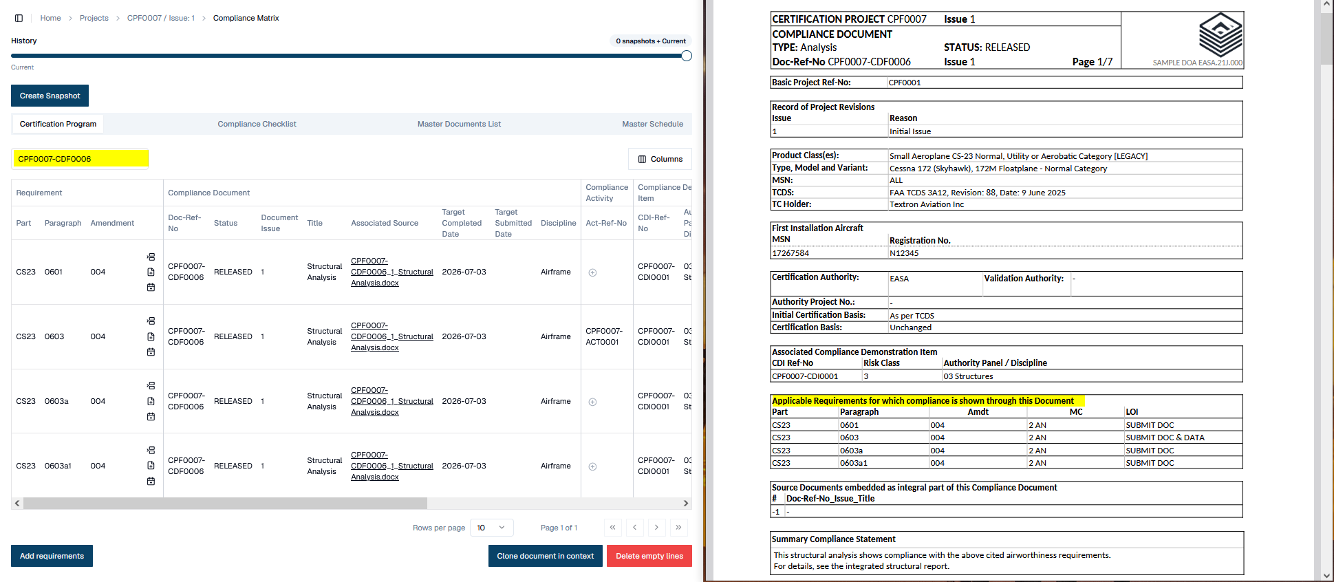 Bidirectional linking between requirements and documents
